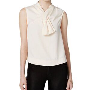 Rachel Roy Cream Sleeveless Bow Pullover Blouse - S - NWOT